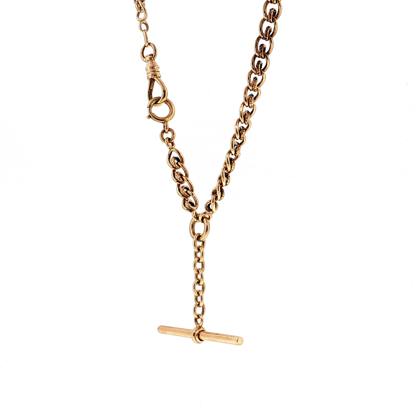 Antique Victorian Toggle Chain Necklace 12k Gold
