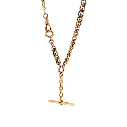 Antique Victorian Toggle Chain Necklace 12k Gold