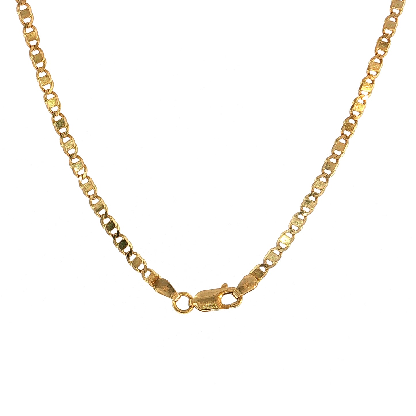 21 Inch Mirror Link Chain Necklace 14k Yellow Gold
