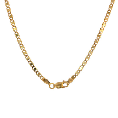 21 Inch Mirror Link Chain Necklace 14k Yellow Gold