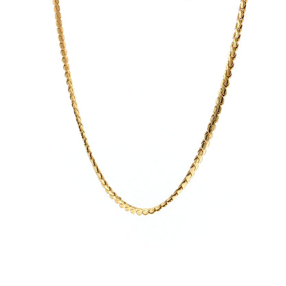 24.5" Woven S Link Chain Necklace 18k Yellow Gold