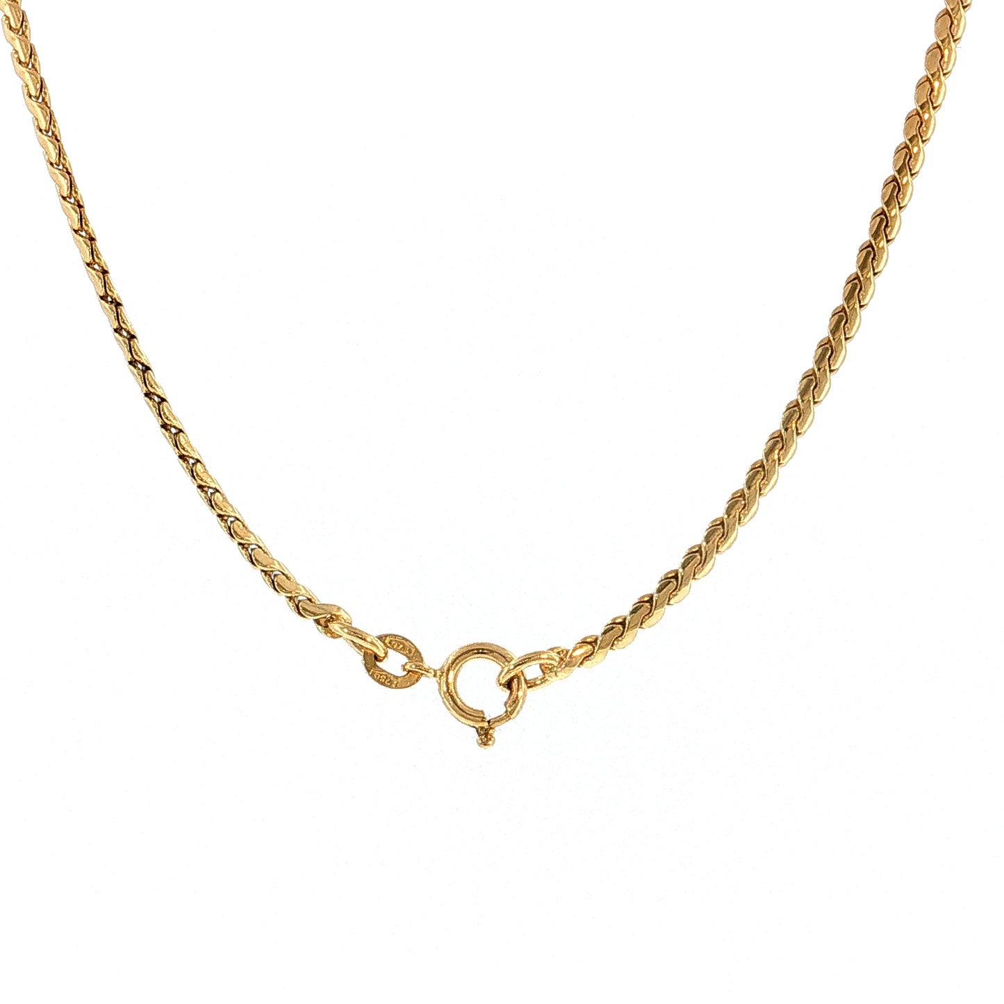 24.5" Woven S Link Chain Necklace 18k Yellow Gold