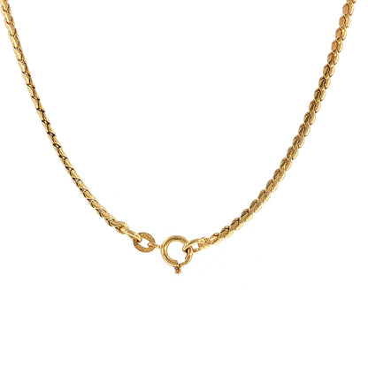 24.5" Woven S Link Chain Necklace 18k Yellow Gold