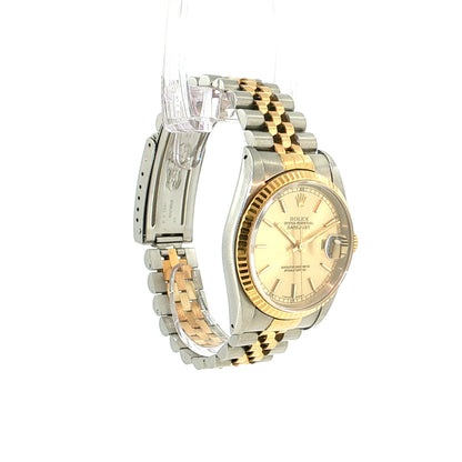 Rolex Datejust 16233 36mm Two-Tone 18k Yellow Gold