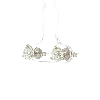 1.80 Round Diamond Stud Earrings Platinum