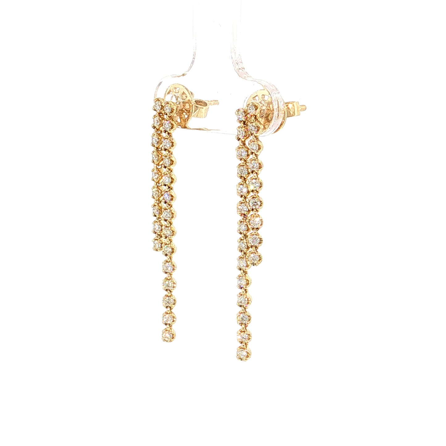 .55 Diamond Drop Earrings 14k Yellow Gold
