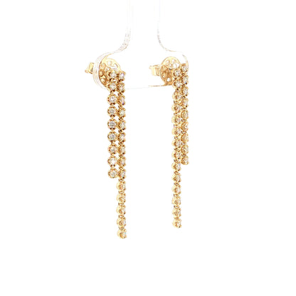.55 Diamond Drop Earrings 14k Yellow Gold