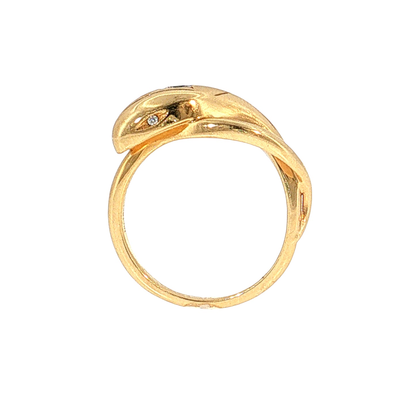 .18 Diamond Snake Cocktail Ring 18k Yellow Gold
