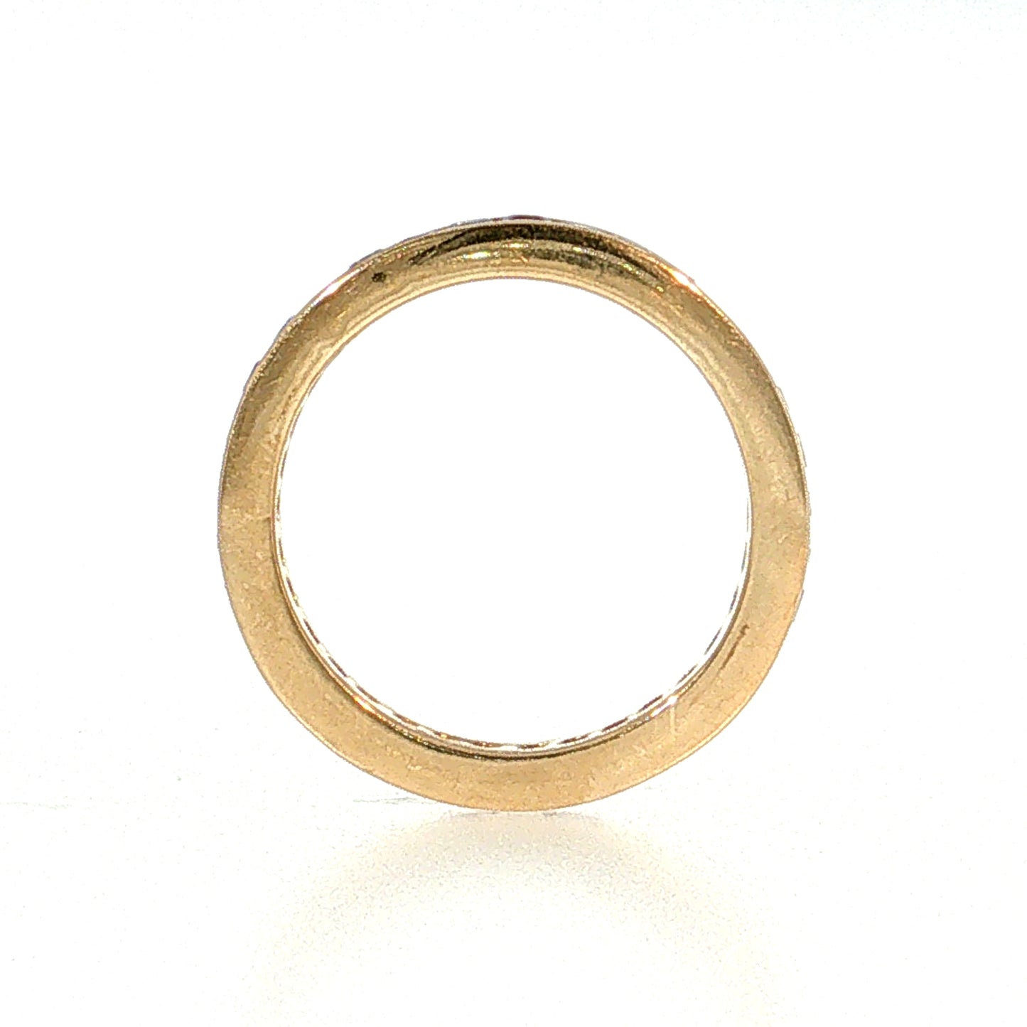 Diamond & Ruby Channel Set Eternity Band 14k Yellow Gold