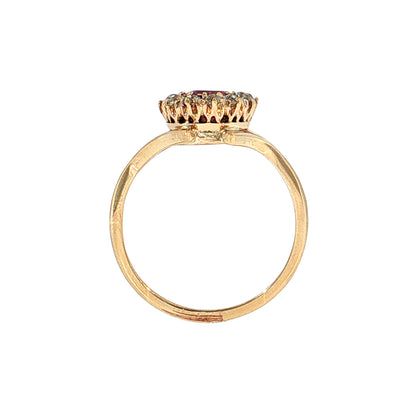 1.04 Victorian Burma Ruby & Diamond Engagement Ring 14k