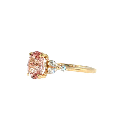 2.24 Padparadscha Sapphire Engagement Ring 14k