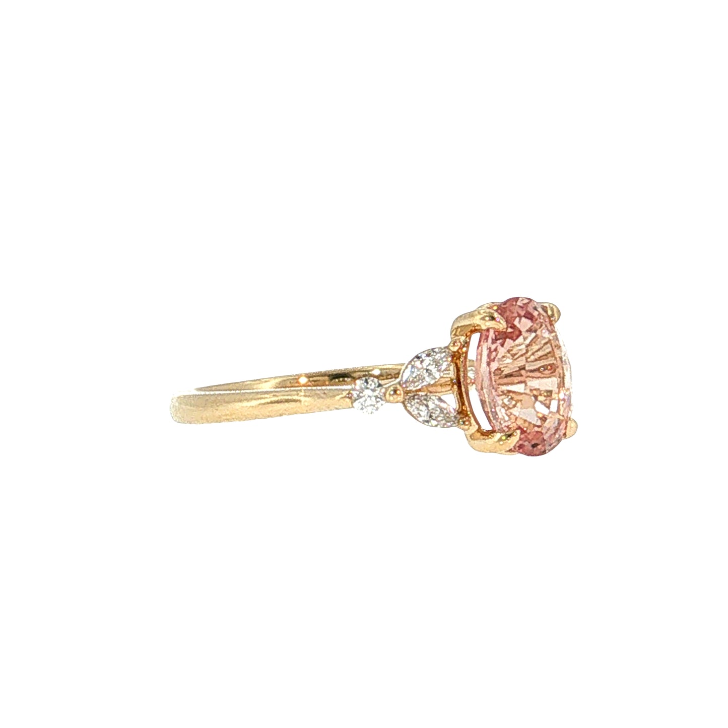 2.24 Padparadscha Sapphire Engagement Ring 14k