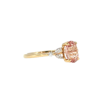 2.24 Padparadscha Sapphire Engagement Ring 14k