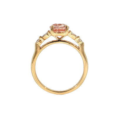 2.24 Padparadscha Sapphire Engagement Ring 14k