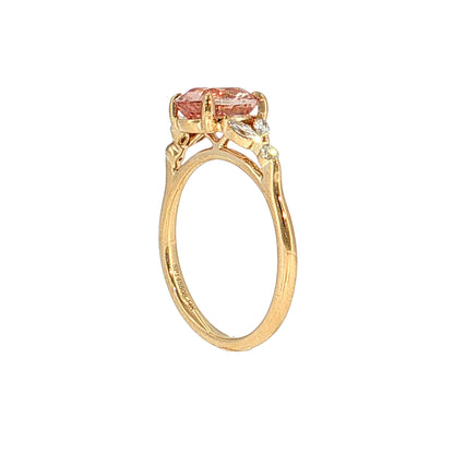 2.24 Padparadscha Sapphire Engagement Ring 14k