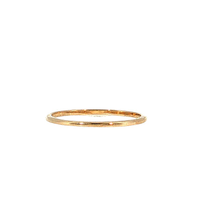 1mm Flat Edge Wedding Band 14k Yellow Gold