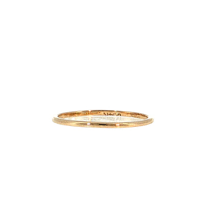 1mm Flat Edge Wedding Band 14k Yellow Gold