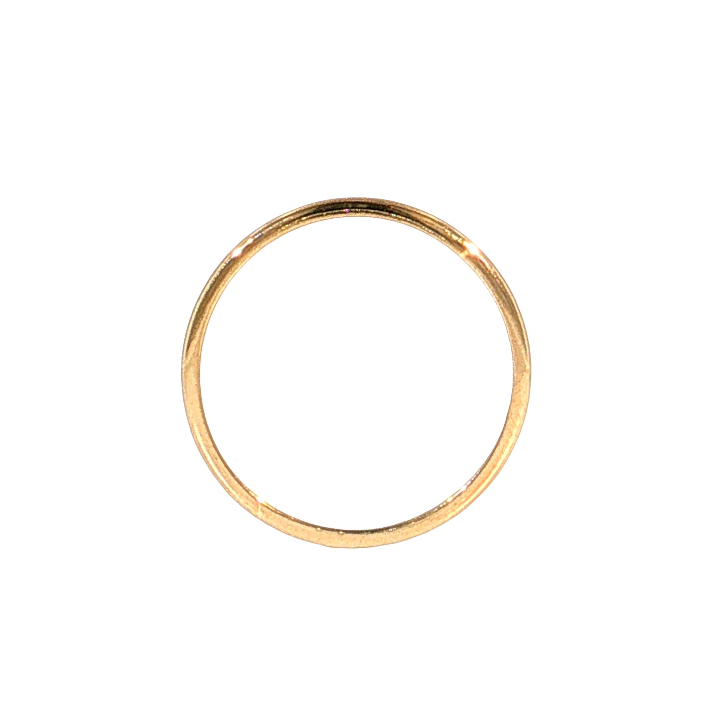 1mm Flat Edge Wedding Band 14k Yellow Gold