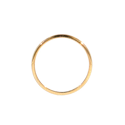 1mm Flat Edge Wedding Band 14k Yellow Gold