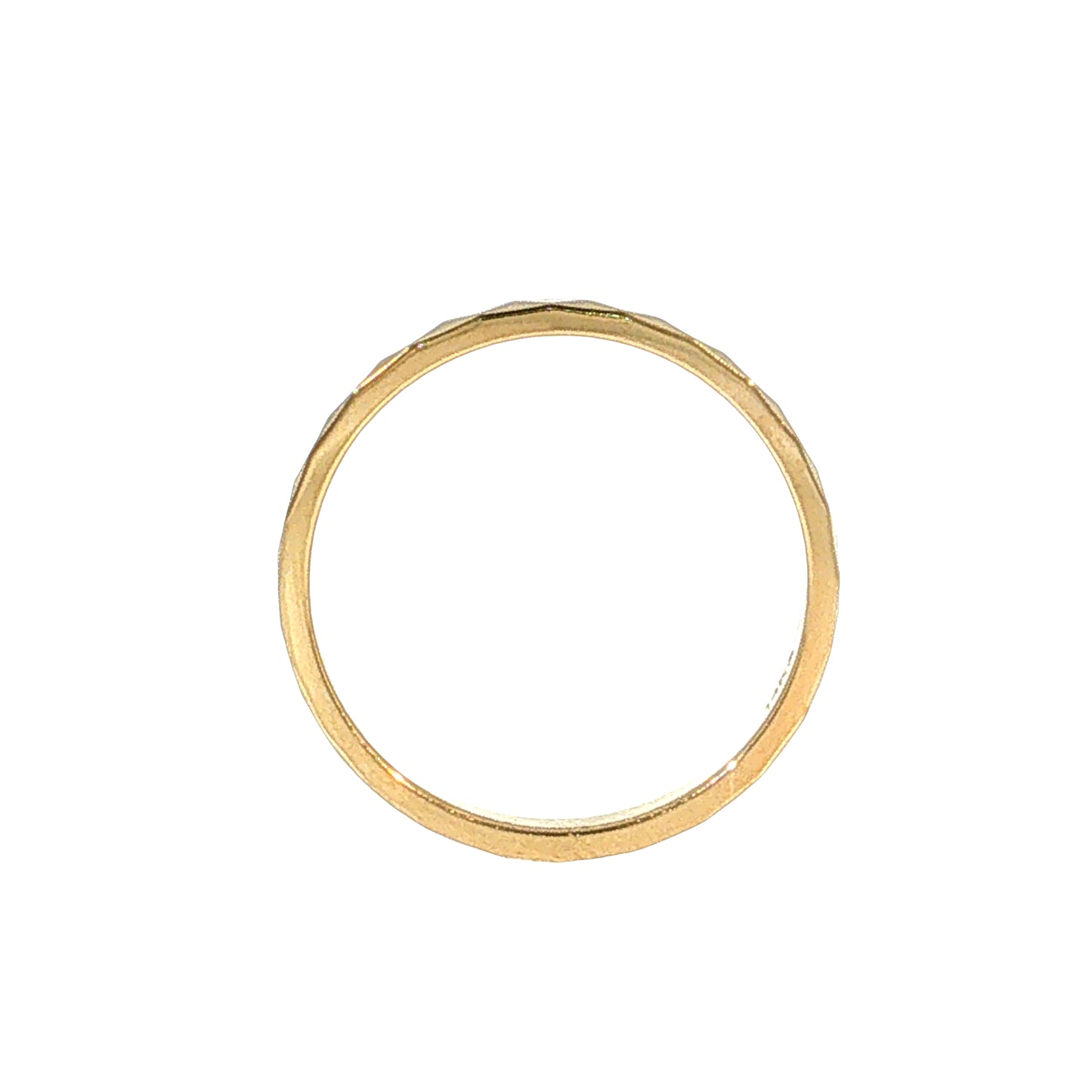 Honeycomb Textured Stacking Ring 14k Yellow Gold