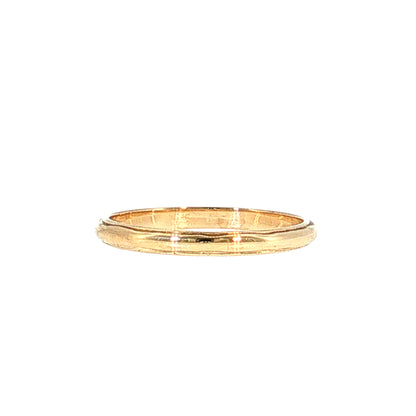 Vintage Mid-Century Half Round Wedding Band 14k