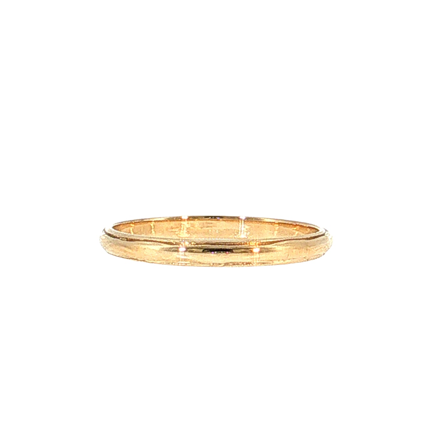 Vintage Mid-Century Half Round Wedding Band 14k