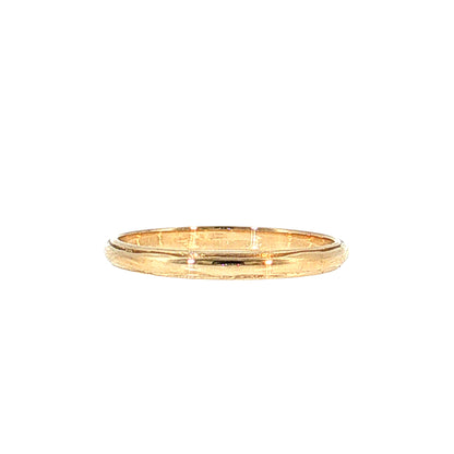 Vintage Mid-Century Half Round Wedding Band 14k