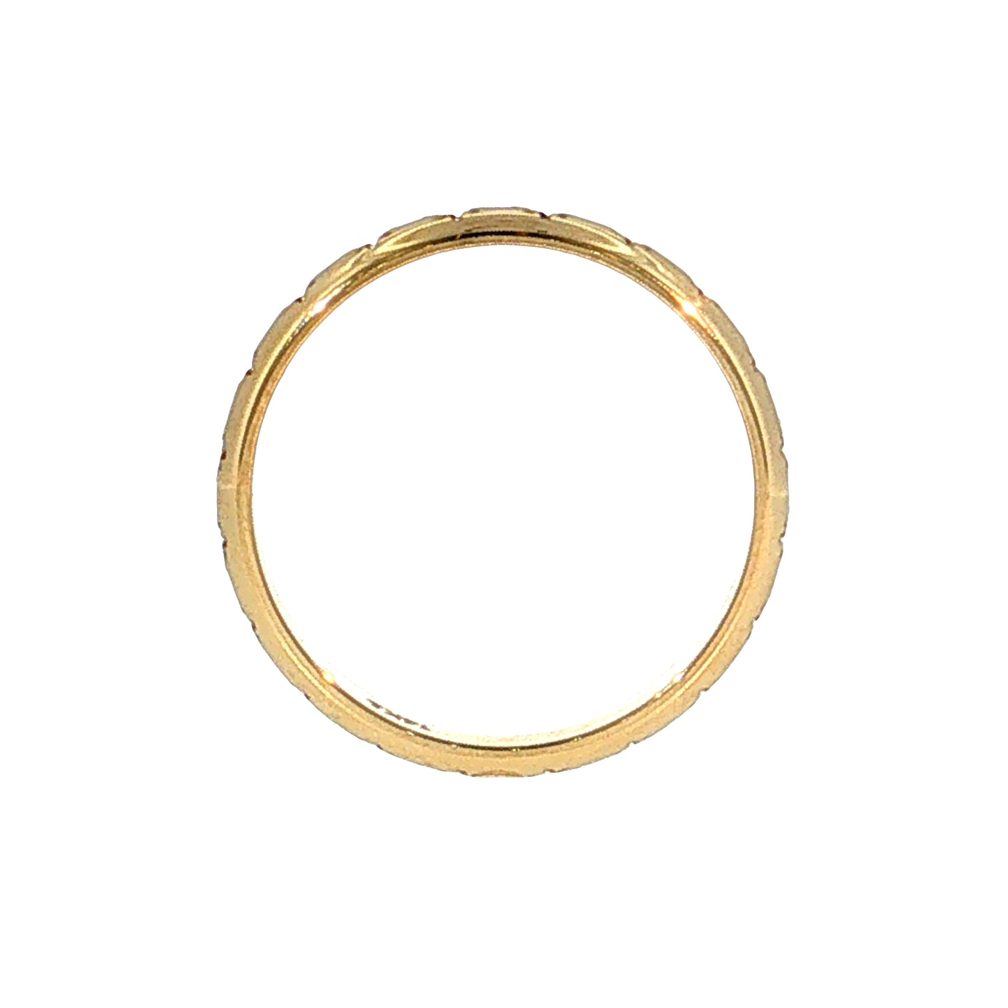 Star Engraved Stacking Wedding Band 14k Yellow Gold
