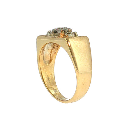 .40 Vintage Mid-Century Diamond Signet Ring 14k