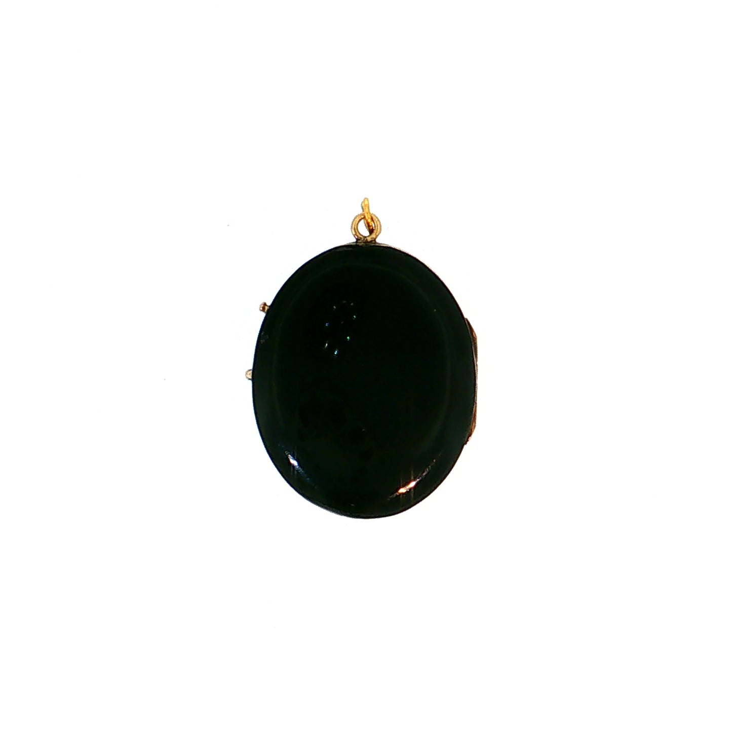Antique Victorian Pearl Mourning Locket Pendant 10k Gold