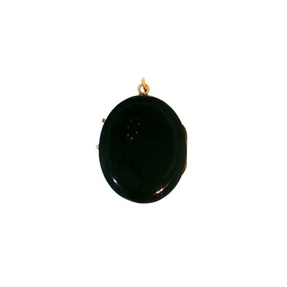 Antique Victorian Pearl Mourning Locket Pendant 10k Gold