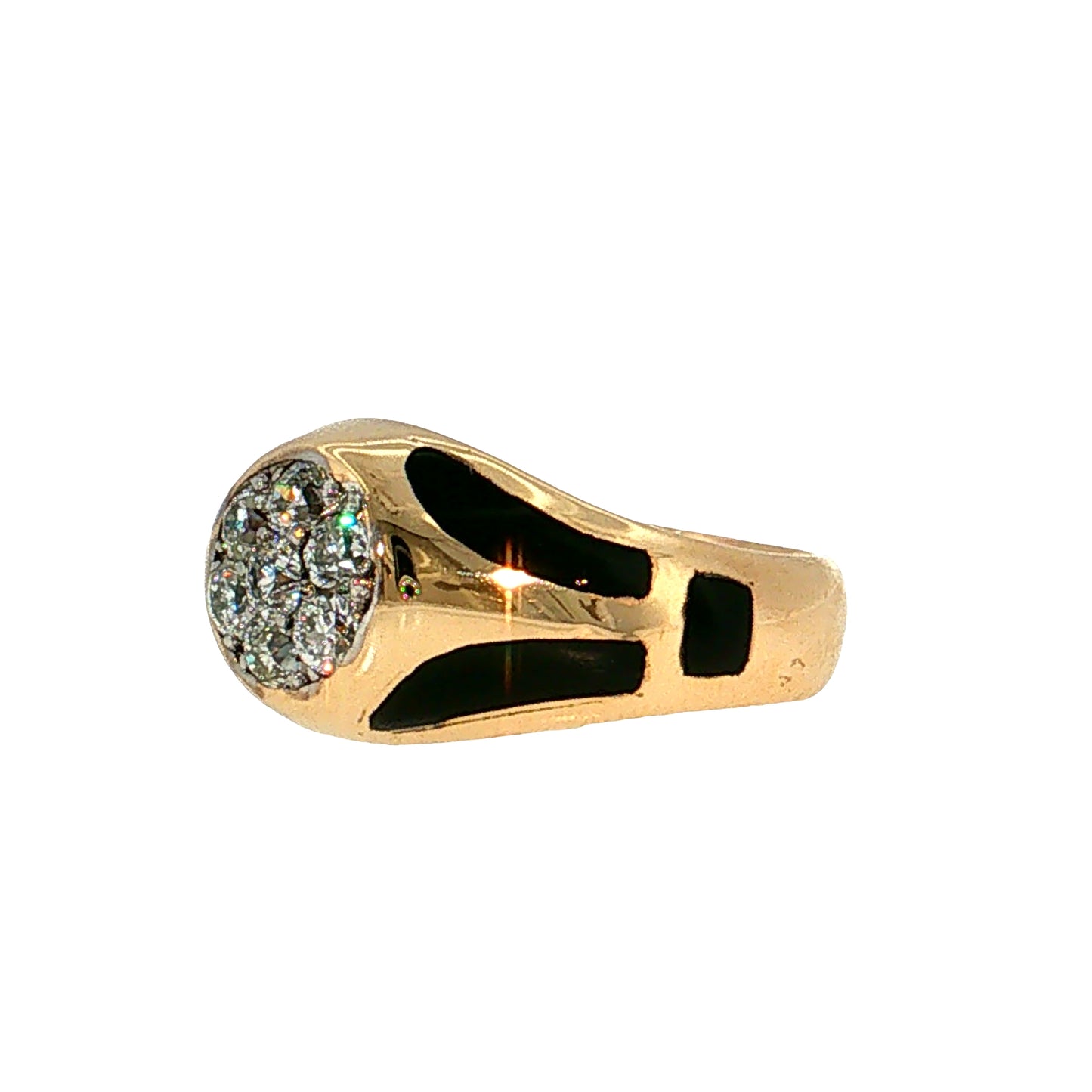 1.05 Vintage Old European Diamond Cocktail Ring 14k