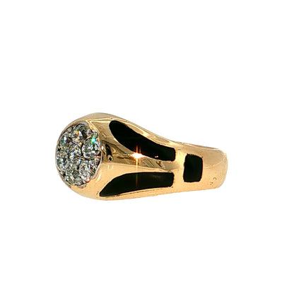 1.05 Vintage Old European Diamond Cocktail Ring 14k