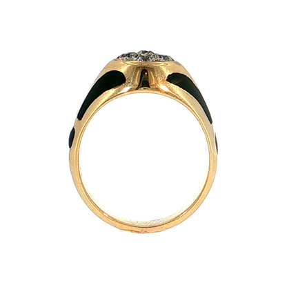 1.05 Vintage Old European Diamond Cocktail Ring 14k