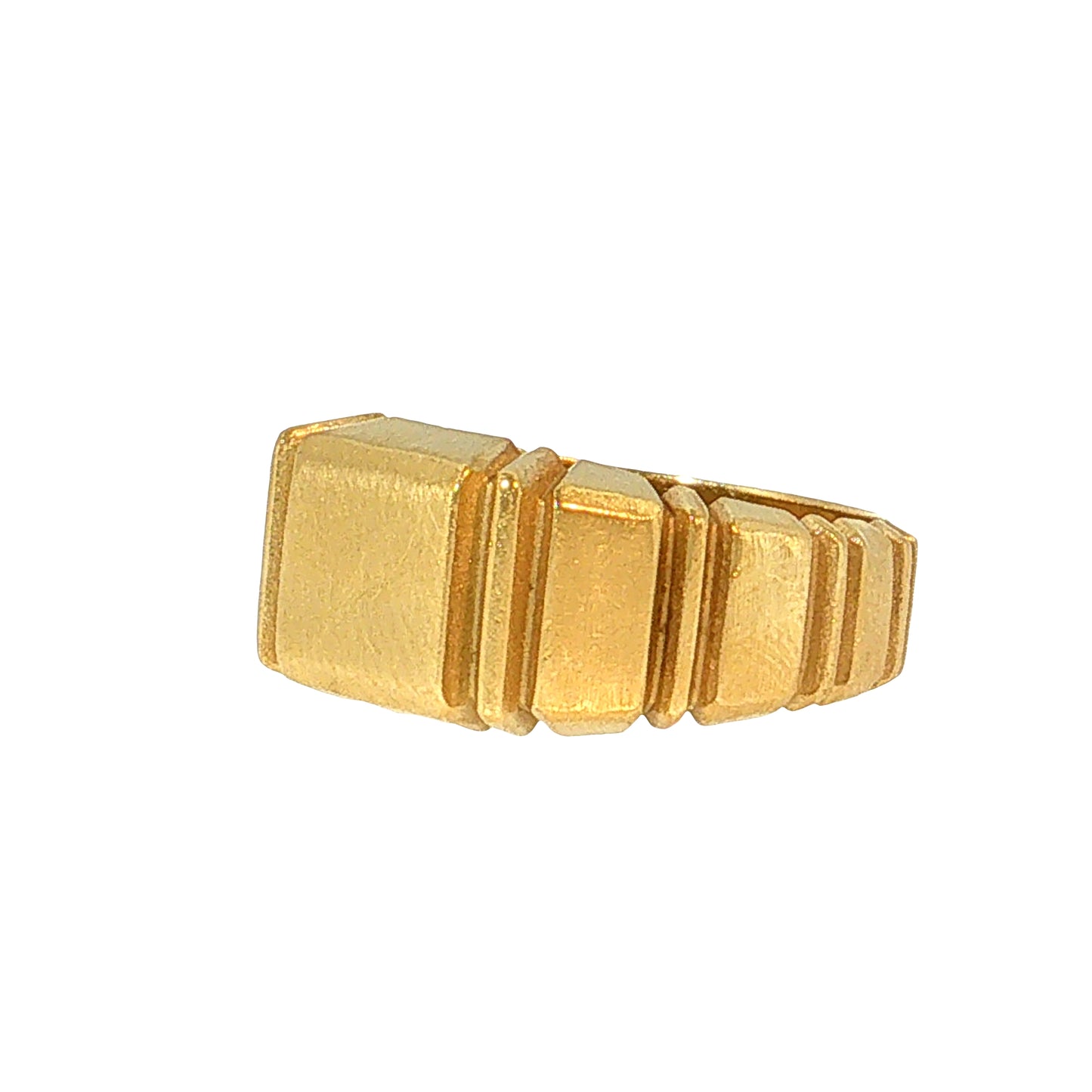 Men's Geometric Signet Ring 18k Yellow Gold