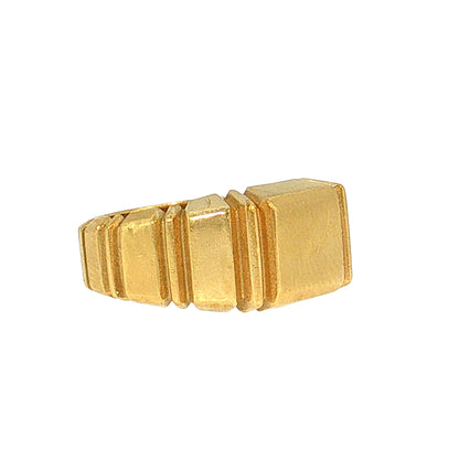 Men's Geometric Signet Ring 18k Yellow Gold