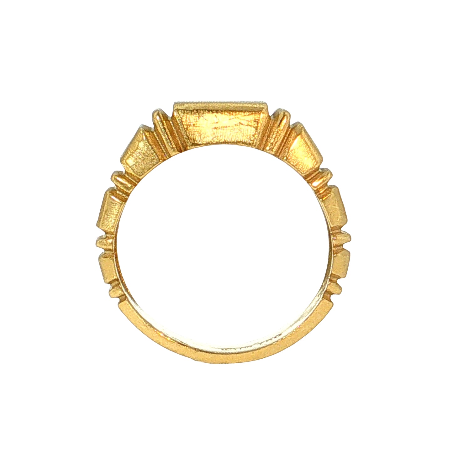 Men's Geometric Signet Ring 18k Yellow Gold
