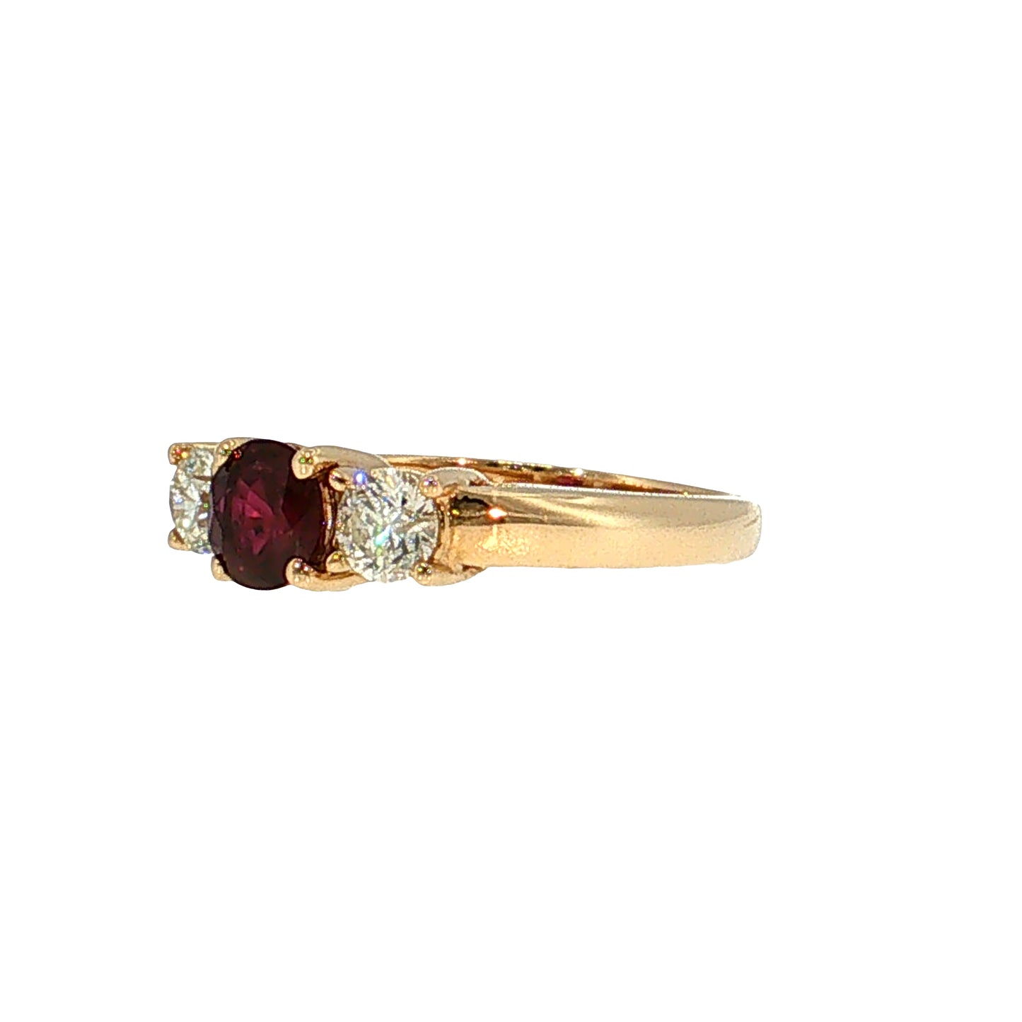 .96 Ruby & Diamond Engagement Ring 14k