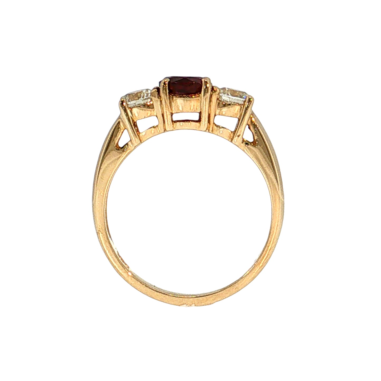 .96 Ruby & Diamond Engagement Ring 14k