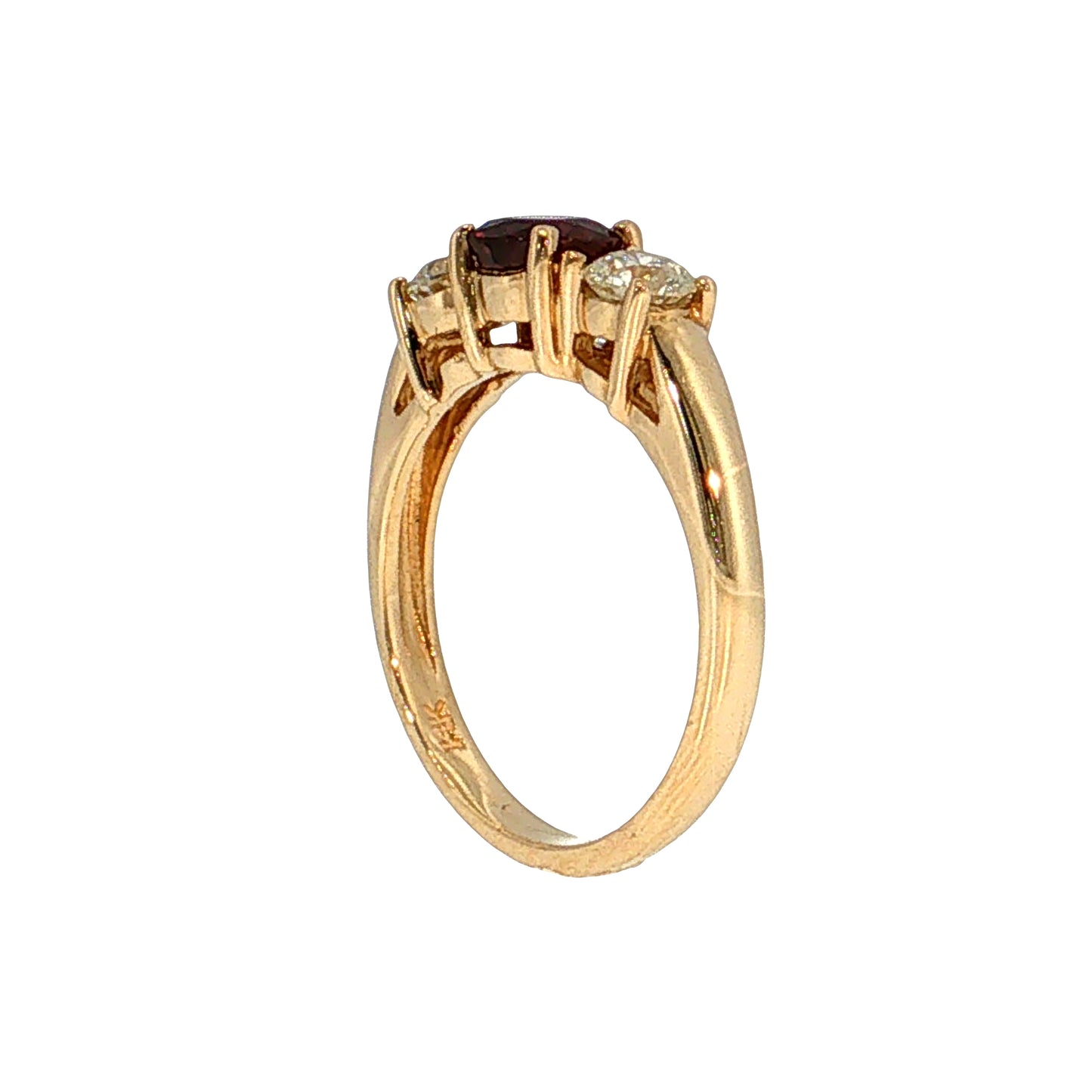 .96 Ruby & Diamond Engagement Ring 14k