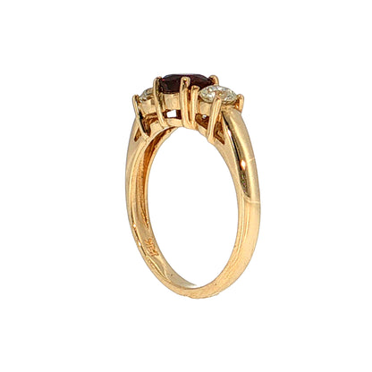 .96 Ruby & Diamond Engagement Ring 14k