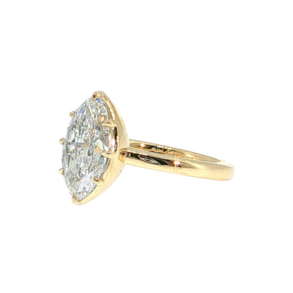 3.02 GIA Marquise Diamond Engagement Ring 14k