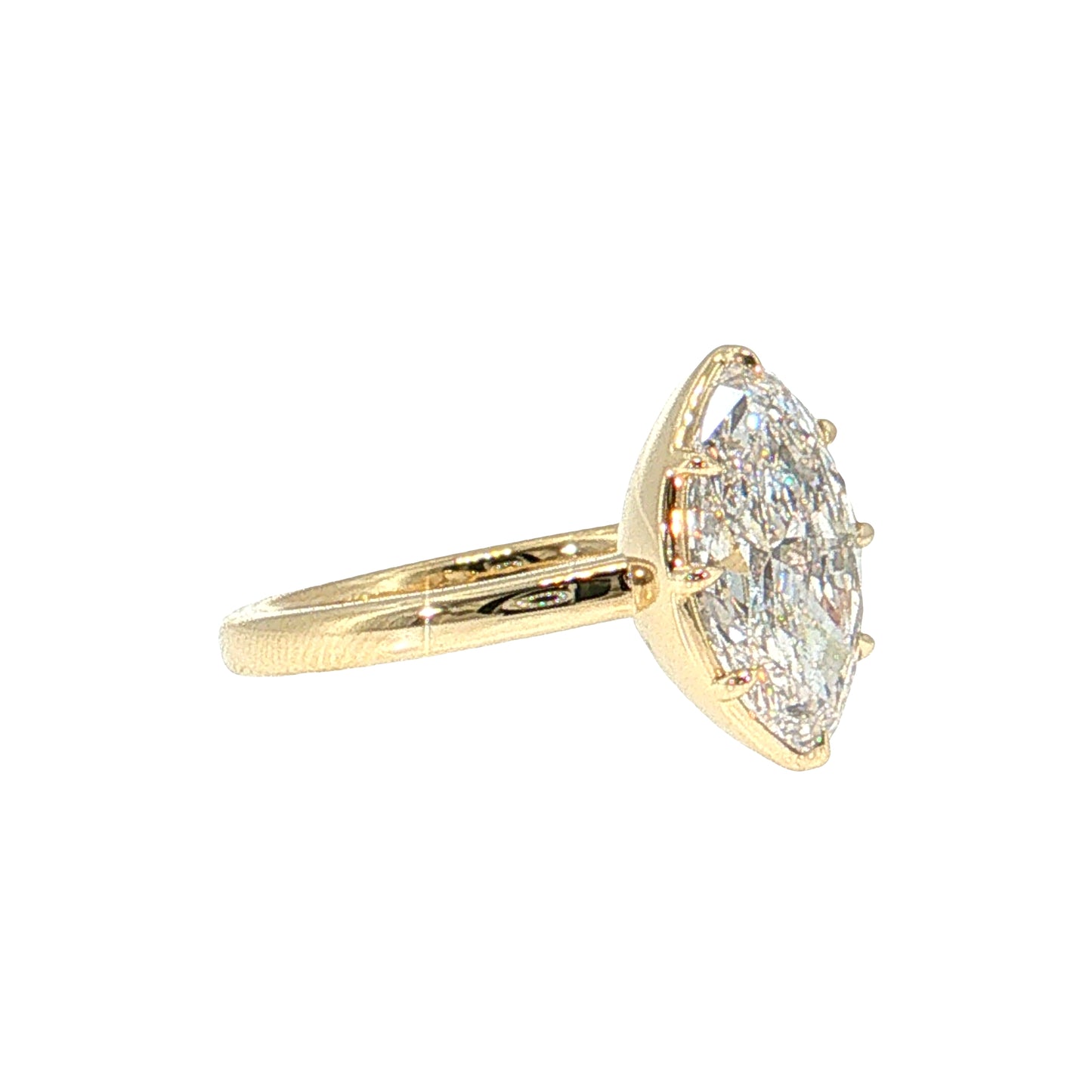 3.02 GIA Marquise Diamond Engagement Ring 14k