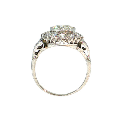 1.63 Vintage Art Deco Diamond Engagement Ring 14k