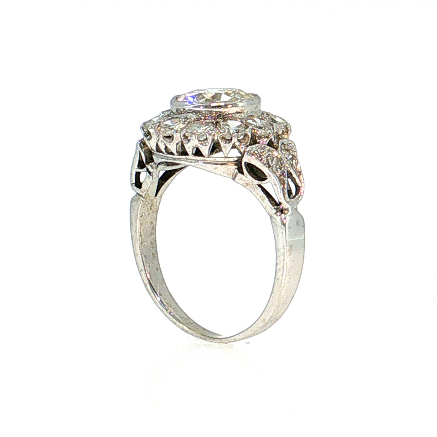 1.63 Vintage Art Deco Diamond Engagement Ring 14k