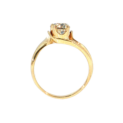 .76 Old European Diamond & Sapphire Toi Et Moi Ring 14k