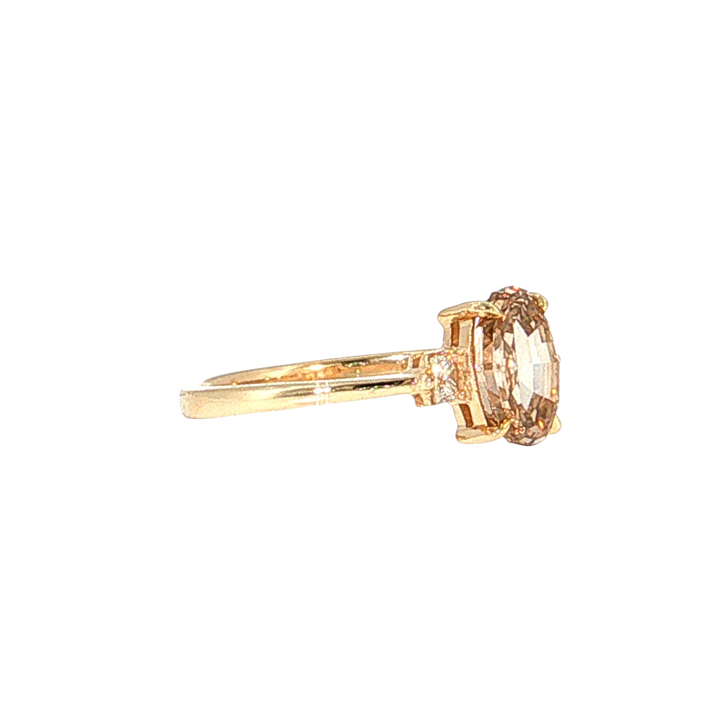 1.21 GIA Oval Step Cut Diamond Engagement Ring 14k