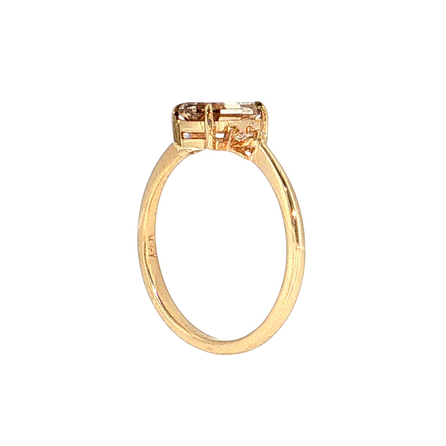 1.21 GIA Oval Step Cut Diamond Engagement Ring 14k