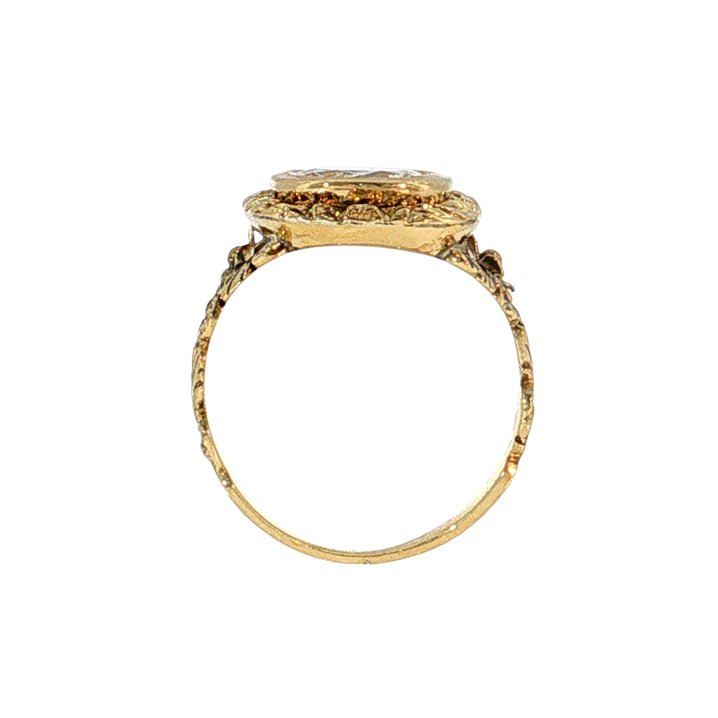 2.07 Vintage Victorian Rose Diamond Engagement Ring 14k