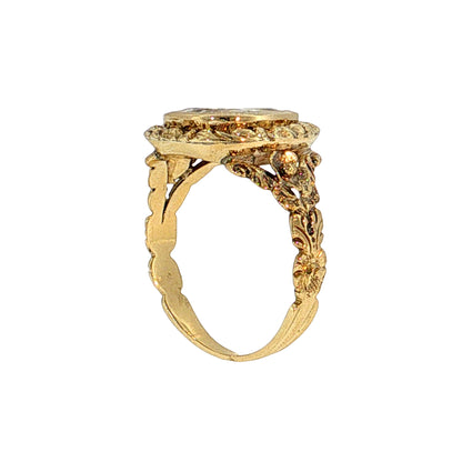 2.07 Vintage Victorian Rose Diamond Engagement Ring 14k